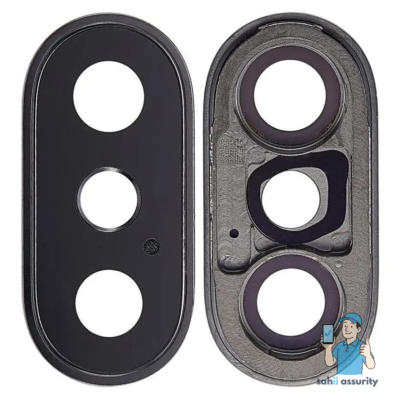 Camera Lens Glass with Frame for Apple iPhone X 256GB Black